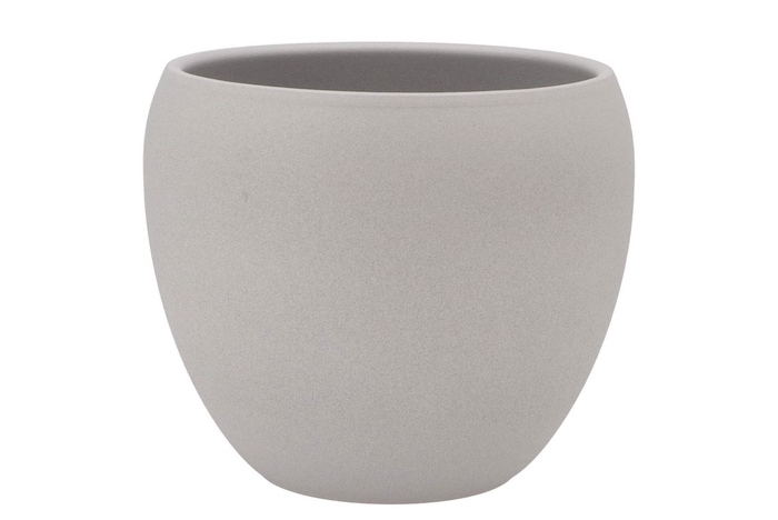 Vinci Matt Grey Flower Pot 22x19cm