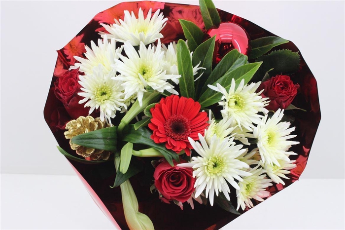 <h4>Boeket Splash Kerst Rood</h4>