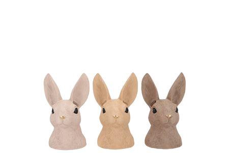 <h4>Easter Rabbit Head Natural Brown Mix Ass 9x8x15cm</h4>