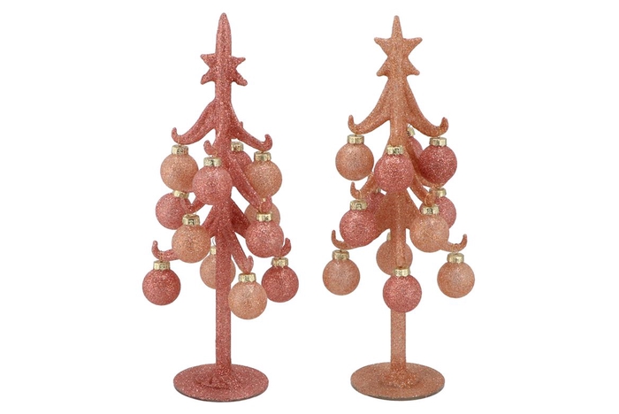 <h4>Sparkly Nude/pink X-mas Tree Ass 8x25cm</h4>