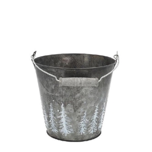 Christmas Zink Pohon bucket d13*12cm