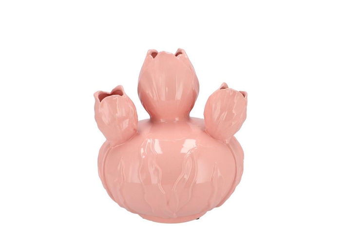 <h4>Mara Pink Vase Bol Tulip 17x17x18cm Nm</h4>