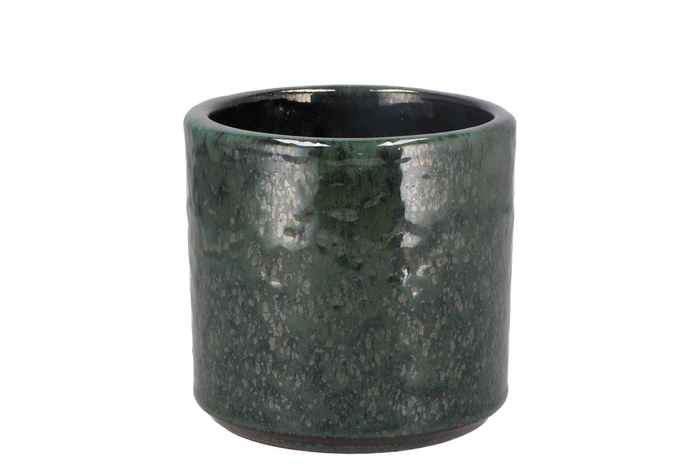 <h4>Javea Cilinder Pot Glazed Green 13x12cm</h4>