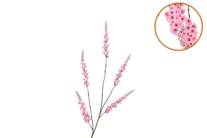 Silk Campanula Light Pink Single Stem 104cm Nm