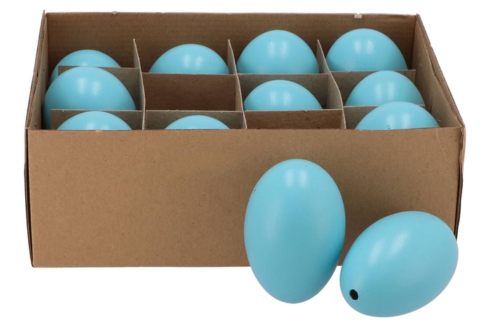 <h4>Eggs Ganzen Aqua Blauw Per 12 6x8cm Nvb</h4>