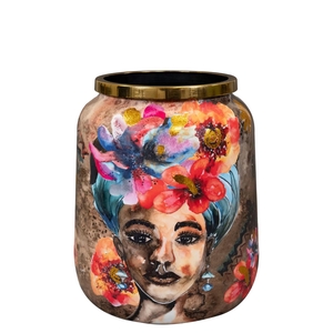 Metal Majestic vase d21*24cm