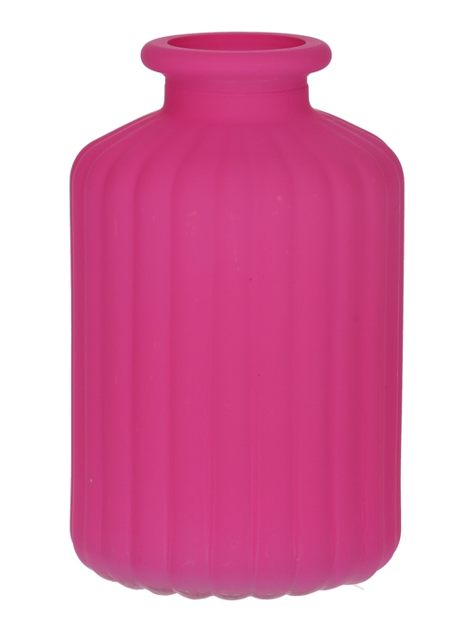 <h4>DF02-666111700 - Bottle Caro lines d3.5/6.2xh10 fuchsia matt</h4>