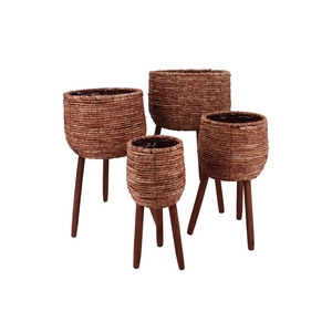 Loftier Dark Brown Basket Set 4 18x44/24x52/32x60/38x65cm