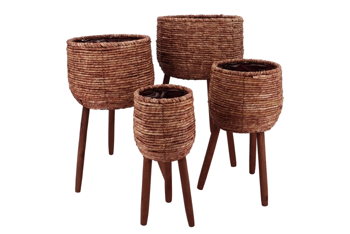 <h4>Loftier Dark Brown Basket Set 4 18x44/24x52/32x60/38x65cm</h4>