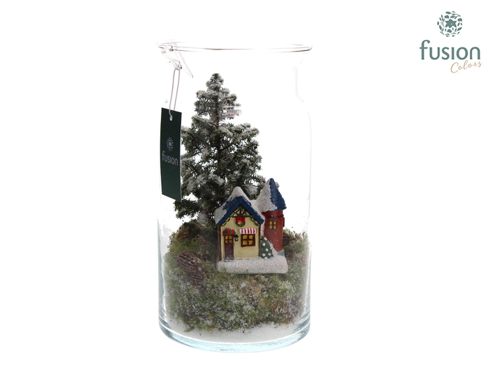 <h4>Kerst glas beplant</h4>