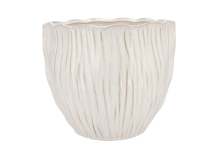 <h4>Lima White Pot Round 22x22x19cm Nm</h4>