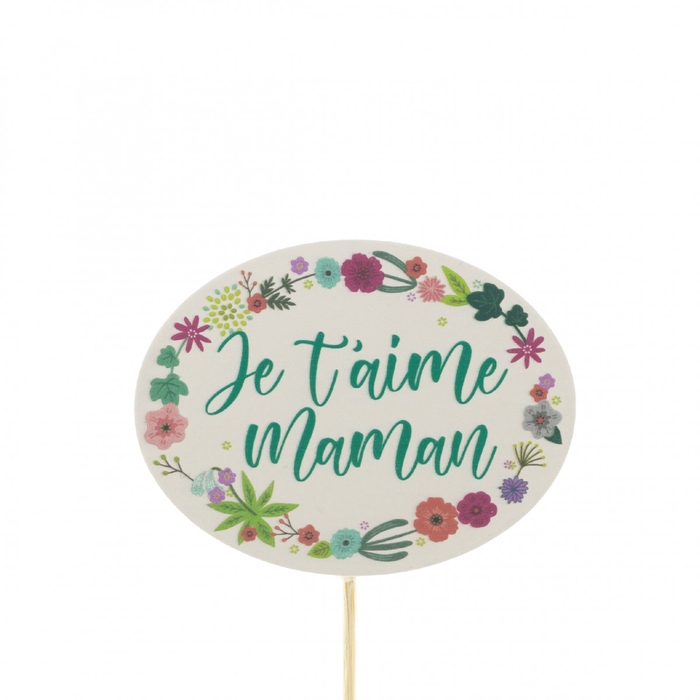 <h4>Moederdag 15cm je taime maman 6.5cm</h4>