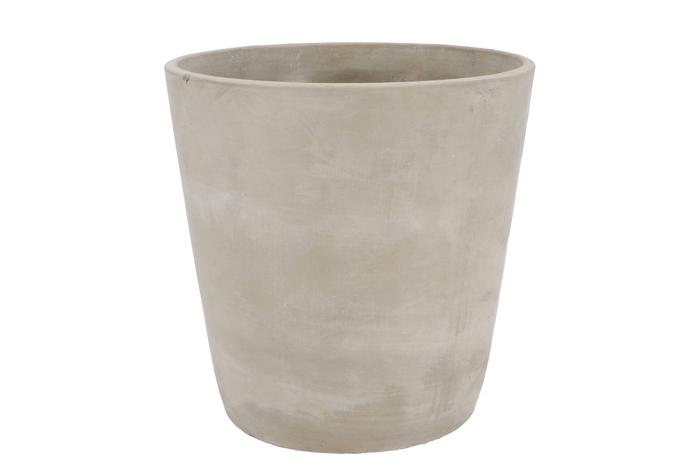 Concrete Pot Round Grey 24x24cm