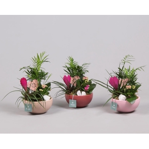 Schaal keramiek Moon Small Love met arrangement