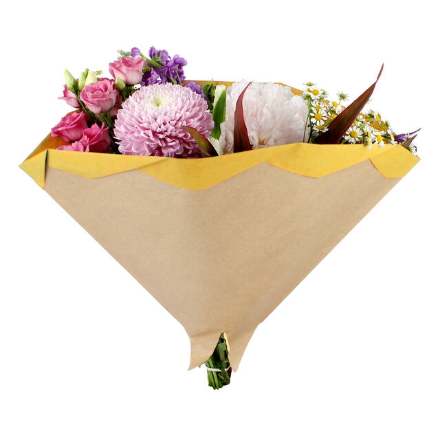 <h4>Hoes 35x35cm Angelo 70gr br kraft Foldio geel 250/doos</h4>
