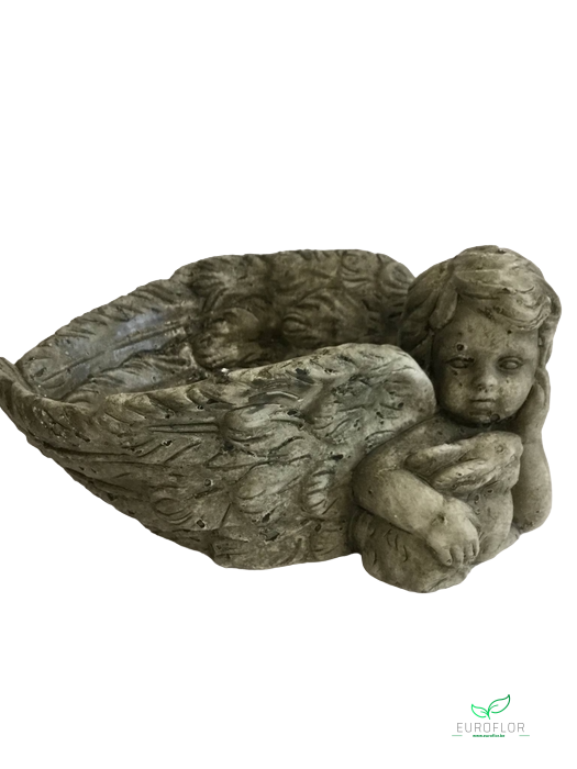 CEMENT PLANTER ANGEL GREY 24X16,5XH11,5