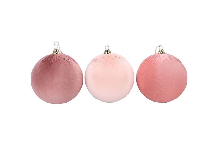 Joyful Pink X-mas Ball Velvet Ass 20cm P/3