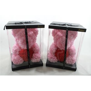 40CM BEER L. ROZE ROOD HART