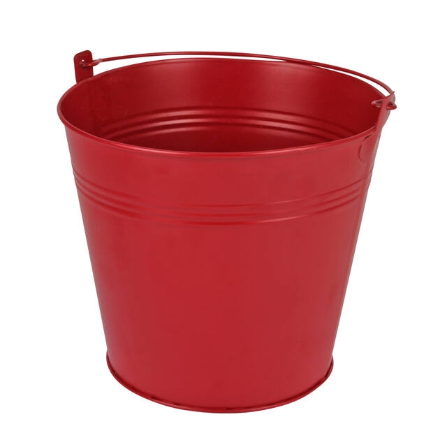 <h4>Bucket Sevilla zinc 17.8xH15.8cm - ES17 red matt</h4>