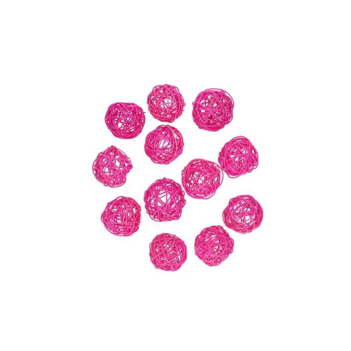 <h4>Decoratie Rattan bal 6cm x12</h4>