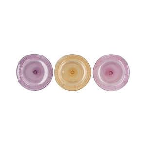 Dayah Pastel Mix Glass Plate 23x2cm Ass P/1