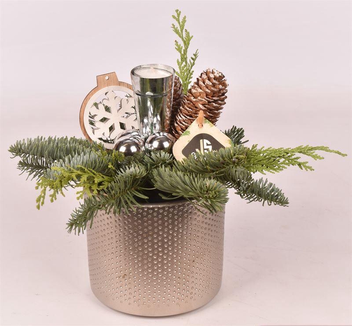 <h4>Keramiek pot champagne 14cm</h4>