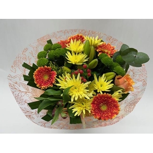 Boeket Twister geel oranje
