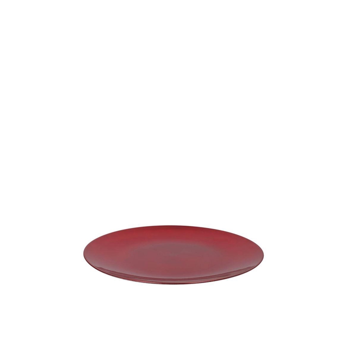 <h4>Melamine Lisa Red Plate Round 22x22x2cm</h4>