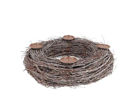 <h4>Wreath Birch Tree Whitewash With Candlestick 40x10</h4>