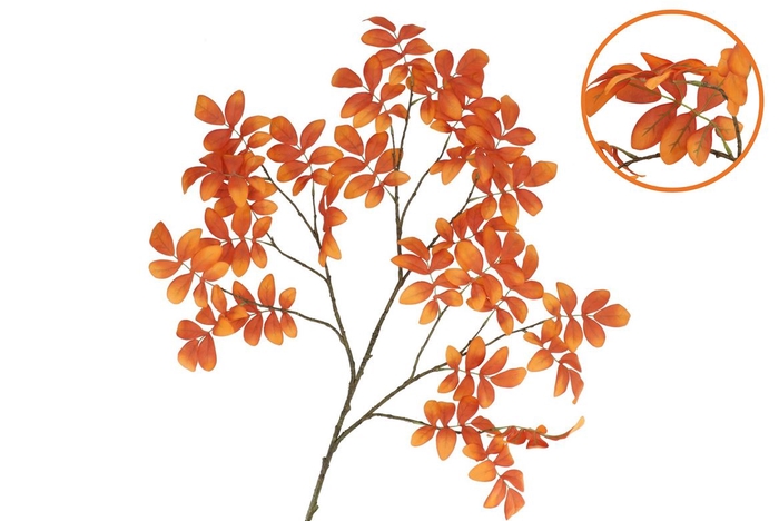 Silk Leaf Rowan Orange 125cm