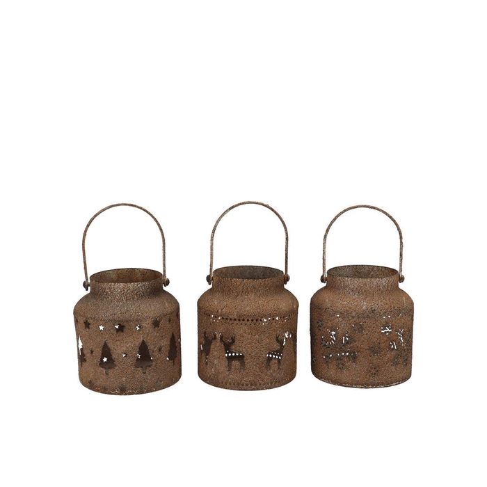 <h4>Kaya Bronze Lantern X-mas Metal Ass 12x13cm</h4>