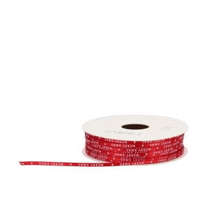 Ribbon Small X-mas Red 50mx3mm