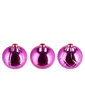 Christmasball Fuchsia Single Vase Ass 9x9x8cm