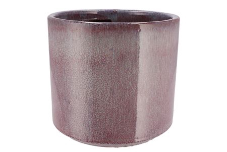 <h4>Javea Cilinder Pot Glazed Pink 24x21cm</h4>