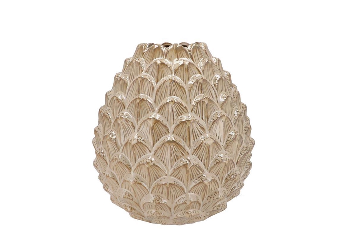 <h4>Mika Cozy Sand Vase Pinecone Edge 15x15cm</h4>