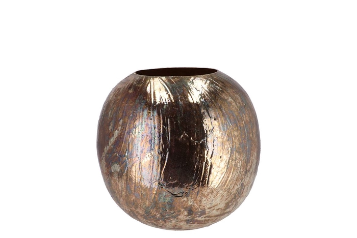 <h4>Noah Majestic Gold Vase Flower Ball Iron 11x11x10cm</h4>