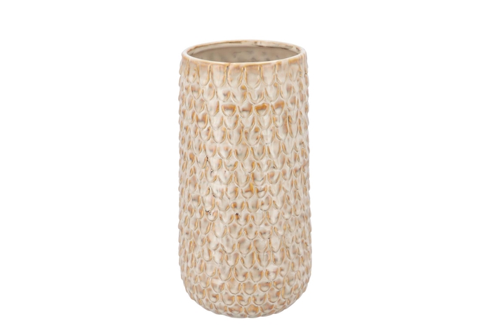 Liv Sand Structure Vase 14x14x28cm