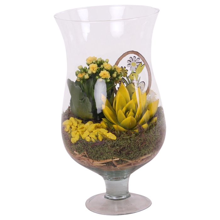 <h4>Easter Arr. Indoor Cognac Glass Large Ø17cm 2PP</h4>