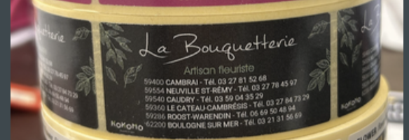 <h4>Étiquettes autocollantes par 1500 la bouquetterie</h4>