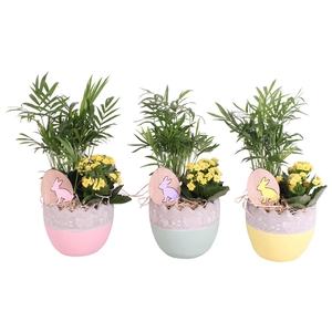Easter Arr. Indoor Twotone Ceramic Egg Ø14cm 2PP