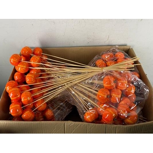 Stick Pumpkin 6cm Light Orange