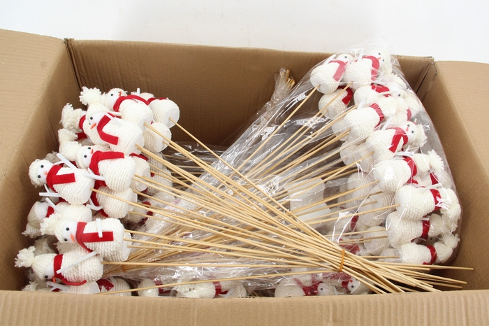 <h4>Stick Snowman Xmas White 26384</h4>