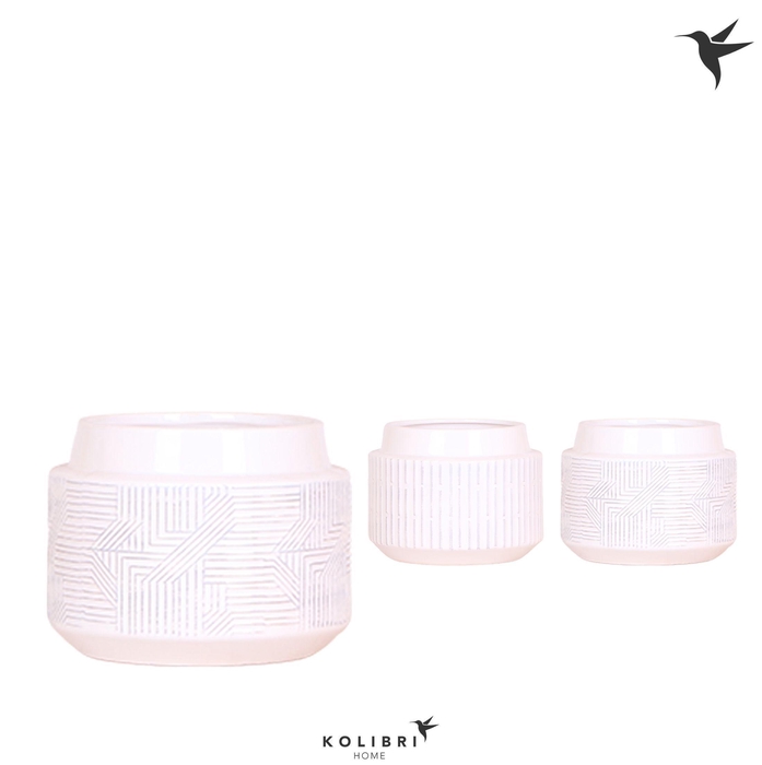 <h4>Kolibri Home Maze pot white</h4>