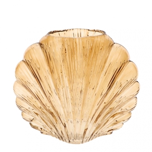 Maritiem Glas vaas schelp 25*12.5*21.5cm