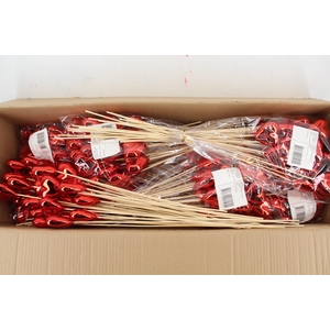 Stick Heart Metallic Red 6cm