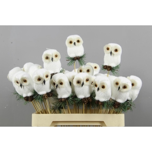 Stick Owl 9cm White