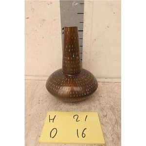 Hammereed Metal Vase Small H21 D16