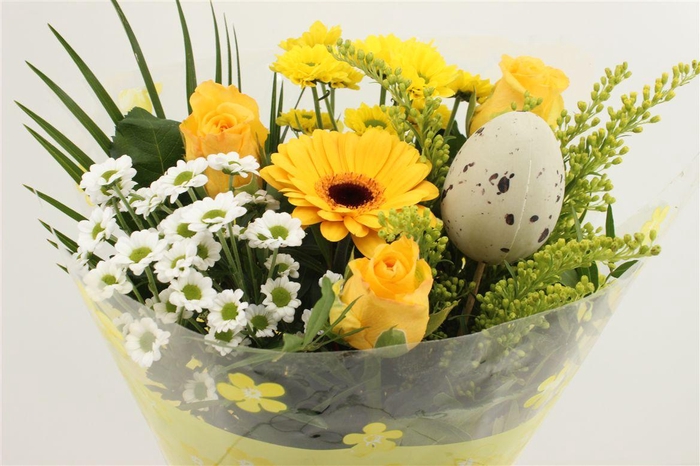 <h4>Boeket Roos Kl Geel Pasen</h4>