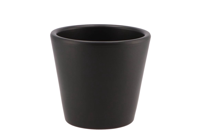 <h4>Vinci Matt Black Container Pot 15x13cm</h4>