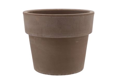 <h4>Terra Choco Cilinderpot Grijs 25x22cm (bij Schotel</h4>